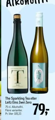 Føtex The Sparkling Tea eller Leitz Eins Zwei Zero, DKK 79 tilbud