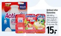 Føtex Actimel eller Danonino, DKK 15 tilbud