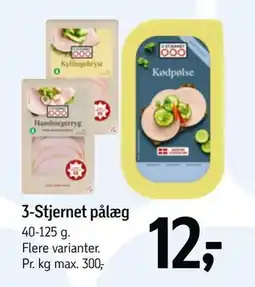 Føtex 3-Stjernet pålæg, DKK 12 tilbud