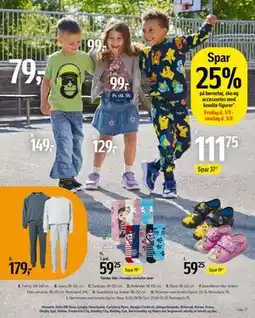 Føtex Spar 25% på børnetøj, sko og accessories med kendte figurer tilbud