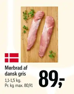 Føtex Mørbrad af dansk gris, DKK 89 tilbud
