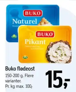 Føtex Buko flødeost, DKK 15 tilbud