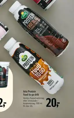 Føtex Arla Protein food to go drik, DKK 20 tilbud