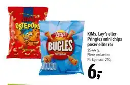 Føtex KiMs, Lay’s eller Pringles mini chips poser eller rør, DKK 6 tilbud