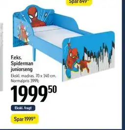 Føtex Spiderman juniorseng, DKK 1999.5 tilbud