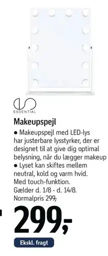 Føtex Makeupspejl, DKK 299 tilbud
