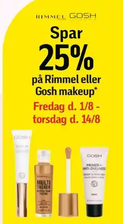 Føtex Spar 25% på Rimmel eller Gosh makeup tilbud