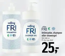 Føtex Intimsæbe, shampoo eller showergel, DKK 25 tilbud