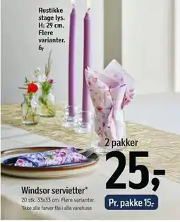 Føtex Windsor servietter, DKK 25 tilbud