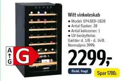 Føtex Witt vinkøleskab, DKK 2299 tilbud