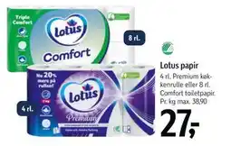 Føtex Lotus papir, DKK 27 tilbud