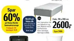 Føtex Spar 60% på Huma Nordic boxmadrassenge, DKK 2600 tilbud
