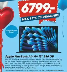 Bilka Apple MacBook Air M4 13” 256 GB, DKK 6799 tilbud