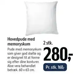 Føtex Hovedpude med memoryskum, DKK 280 tilbud