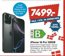 Bilka iPhone 16 Pro 128GB, DKK 7499 tilbud