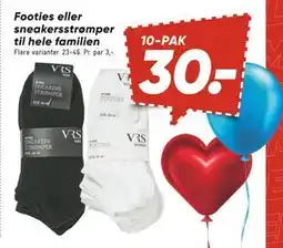 Bilka Footies eller sneakersstrømper til hele familien, DKK 30 tilbud