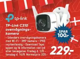 Bilka TP-Link C310 overvågningskamera, DKK 229 tilbud