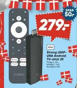 Bilka Strong LEAPUNA Android TV-stick 2K, DKK 279 tilbud