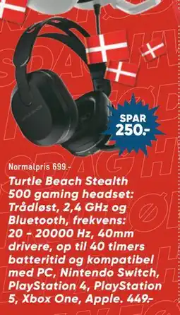 Bilka Turtle Beach Stealth 500 gaming headset, DKK 449 tilbud