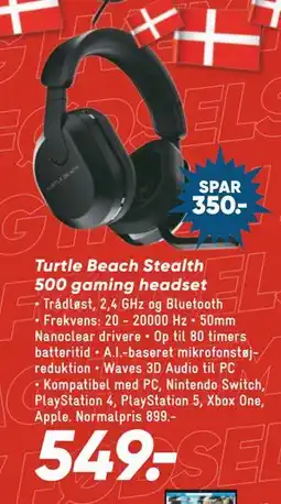 Bilka Turtle Beach Stealth 500 gaming headset, DKK 549 tilbud