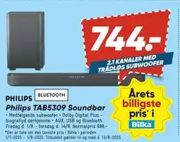 Bilka Philips TAB5309 Soundbar, DKK 744 tilbud