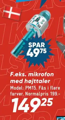 Bilka mikrofon med højttaler, DKK 149.25 tilbud
