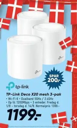 Bilka TP-Link Deco X20 mesh 3-pak, DKK 1199 tilbud