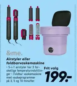 Bilka Airstyler eller foldbarvaskemaskine, DKK 199 tilbud