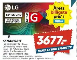 Bilka LG 65NANO81T, DKK 3677 tilbud
