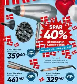 Bilka SPAR 40% på Remington Keratin-serien tilbud