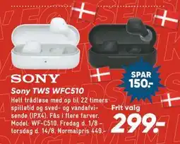 Bilka Sony TWS WFC510, DKK 299 tilbud