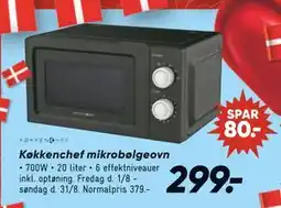 Bilka Køkkenchef mikrobølgeovn, DKK 299 tilbud