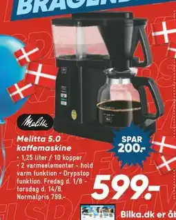 Bilka Melitta 5.0 kaffemaskine, DKK 599 tilbud