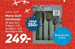 Bilka Marie Sohl bestiksæt, DKK 249 tilbud