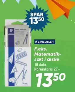 Bilka Matematiksæt i æske, DKK 13.5 tilbud