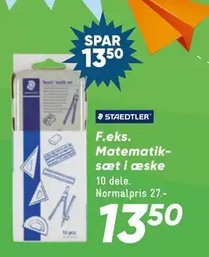Bilka Matematiksæt i æske, DKK 13.5 tilbud