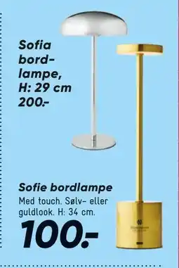 Bilka Sofia bord lampe tilbud