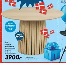 Bilka Christo spisebord, DKK 3900 tilbud
