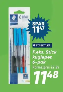 Bilka Stick kuglepen 6-pak, DKK 11.48 tilbud