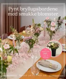 Bilka Pynt bryllupsbordene med smukke blomster tilbud