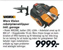 Bilka Worx Vision robotplæneklipper inkl. garage, DKK 9999 tilbud