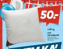 Bilka Lua hovedpude, DKK 50 tilbud