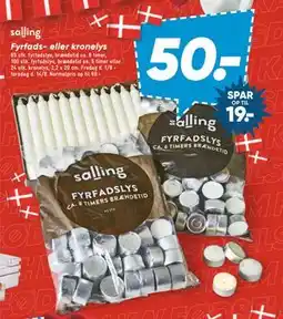 Bilka Fyrfads- eller kronelys, DKK 50 tilbud