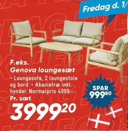 Bilka Genova loungesæt, DKK 3999.2 tilbud