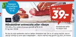 Bilka Håndskåret entrecote eller ribeye, DKK 39 tilbud