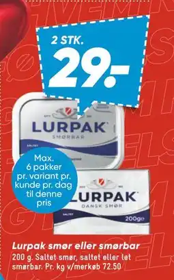 Bilka Lurpak smør eller smørbar, DKK 29 tilbud