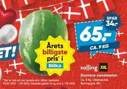 Bilka Dumara vandmelon, DKK 65 tilbud