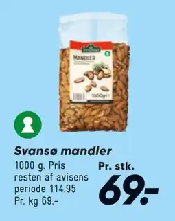 Bilka Svansø mandler, DKK 69 tilbud