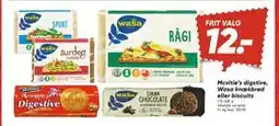 Bilka Mcvitie’s digstive, Wasa knækbrød eller biscuits, DKK 12 tilbud