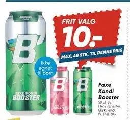Bilka Faxe Kondi Booster, DKK 10 tilbud